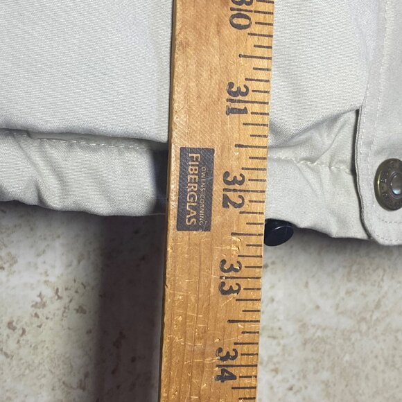 Eddie Bauer Mens Goosedown Coat / Parka Beige Size S Warm Cozy Winter *NO HOOD* - Picture 5 of 11